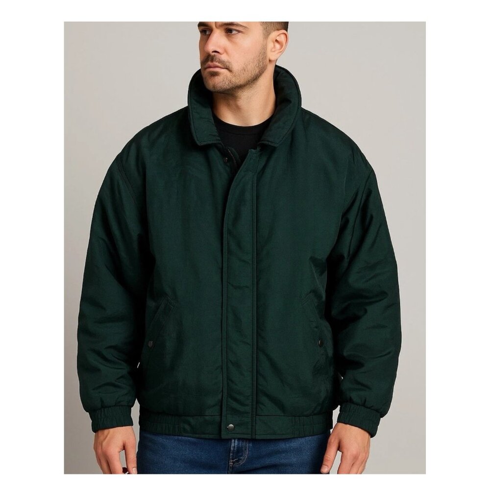 Vintage Paris Sport Club Bomber Jacket Men's Size L Iridescent Green Nylon 90's